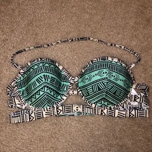 Tribal print bikini top W/ removable strap